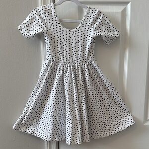 Alice + Ames short-sleeved ballet dress in Ivory Dot (size 6)